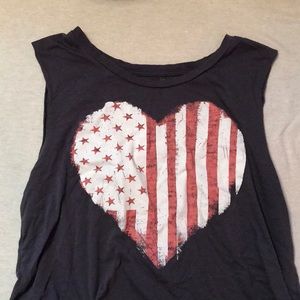 “USA” heart tank top